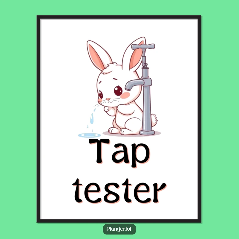 Funny Rabbit Faucet Digital Art - Instant Humor for Your Curious Space